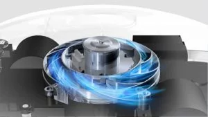 Bešepetėlinis variklis ir metalinis ventiliatorius