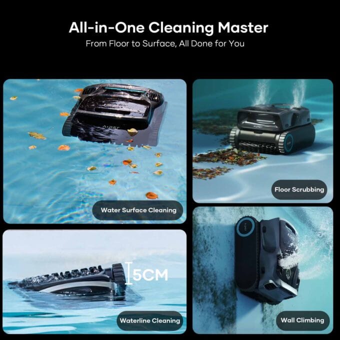 Belaidis baseinų valymo robotas Aiper Scuba X1 Pro Max - Image 12